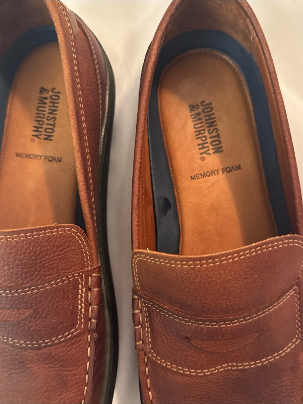 Johnston & Murphy Brown Leather Penny Loafers size 10 - Picture 3 of 12